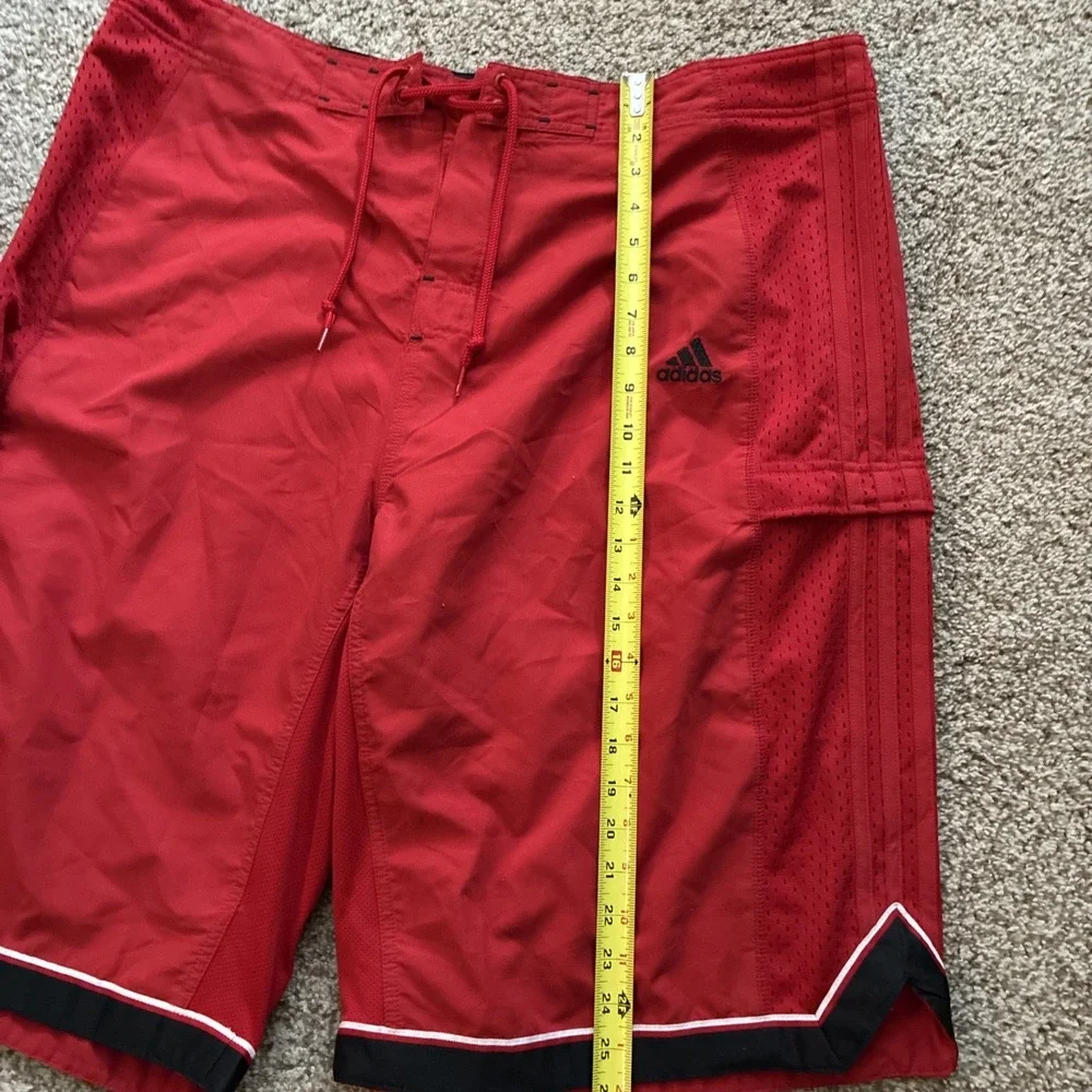 adidas Mens Clima365 Basketball Shorts Red Black Size 2XL XXL NWT